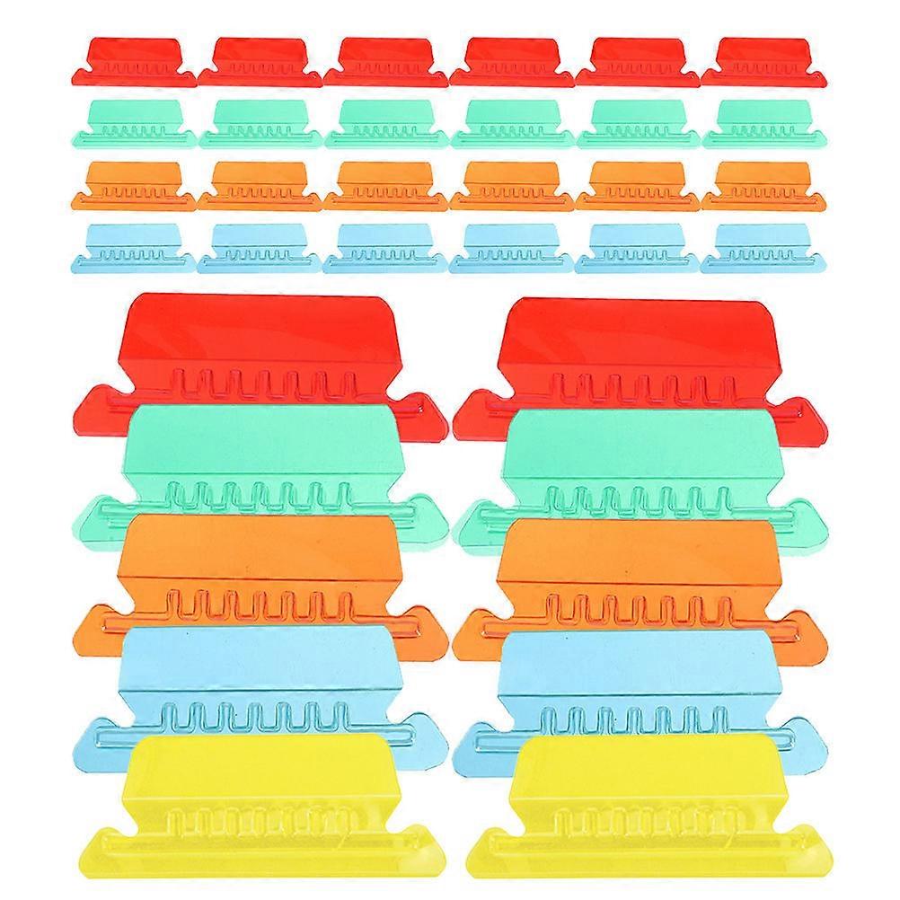 Assorted Color File Folder Tabs for Document Use 200Pcs Hanging Plastic