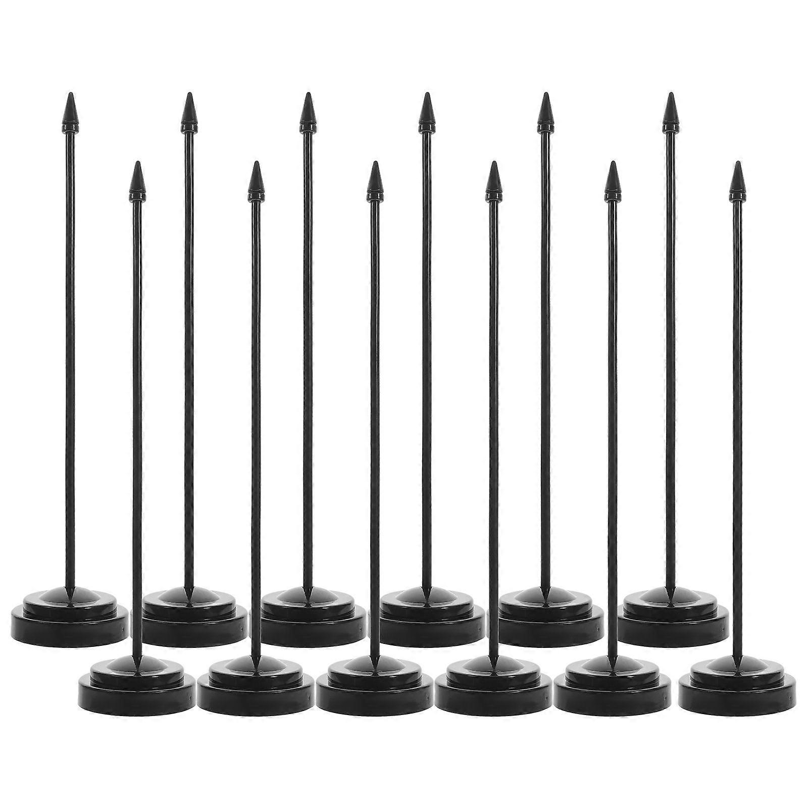 12pcs Desktop Small Flag Holder Flag Support Desk Flag Holder Flagpole Base