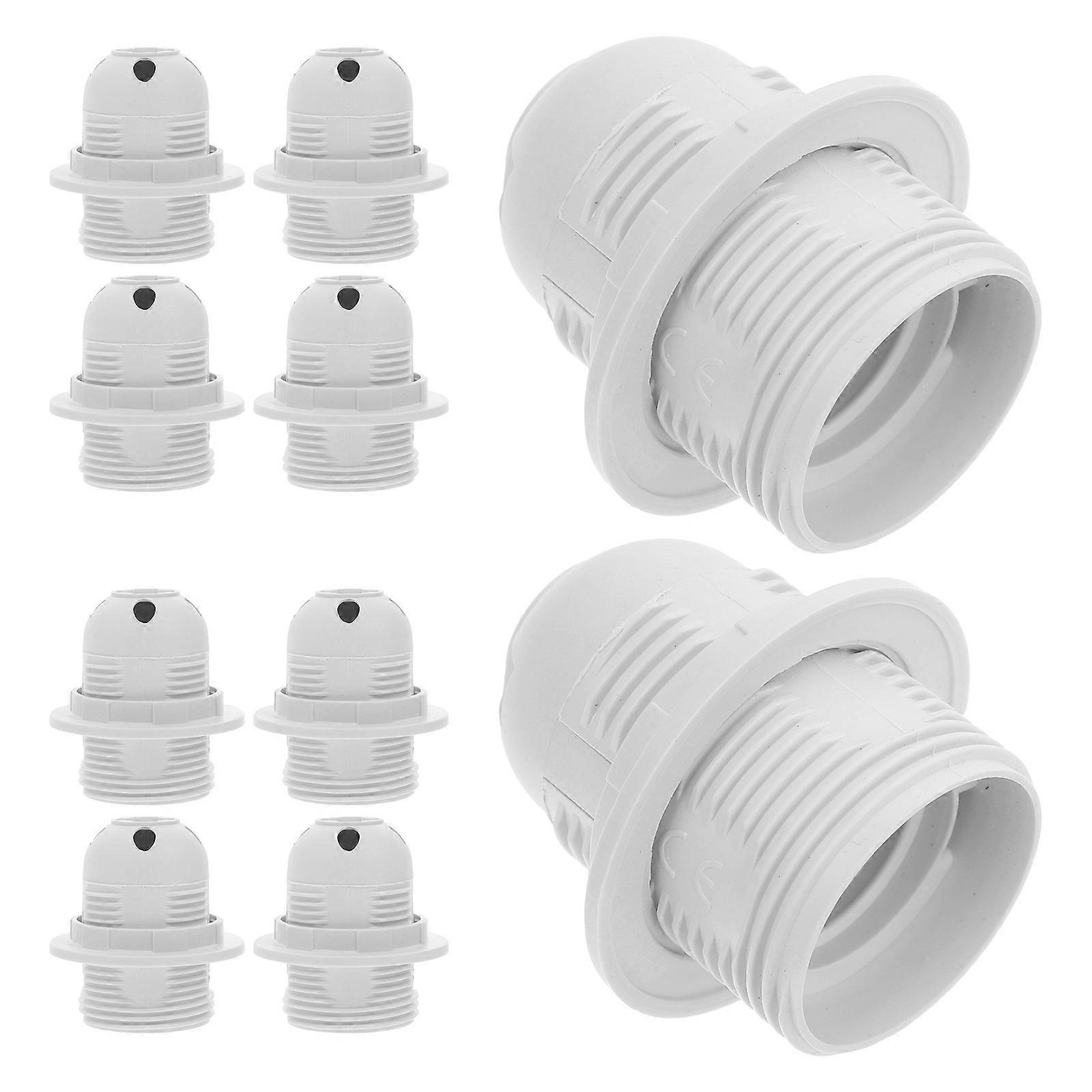 Threaded Lamp Socket E27 Lamp Holder for Secure Replacement 30Pcs White