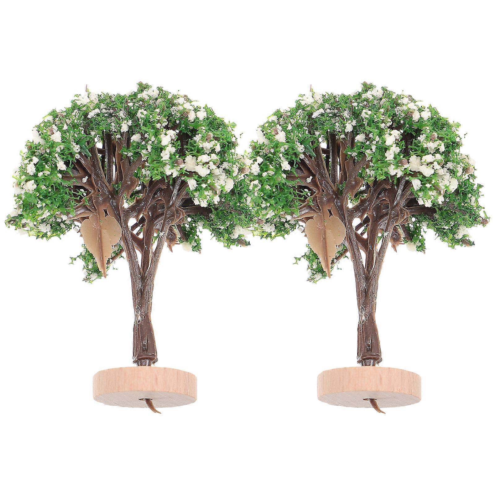 Miniature Landscape Trees Model Tree for Decor 2Pcs Sand Table Decoration