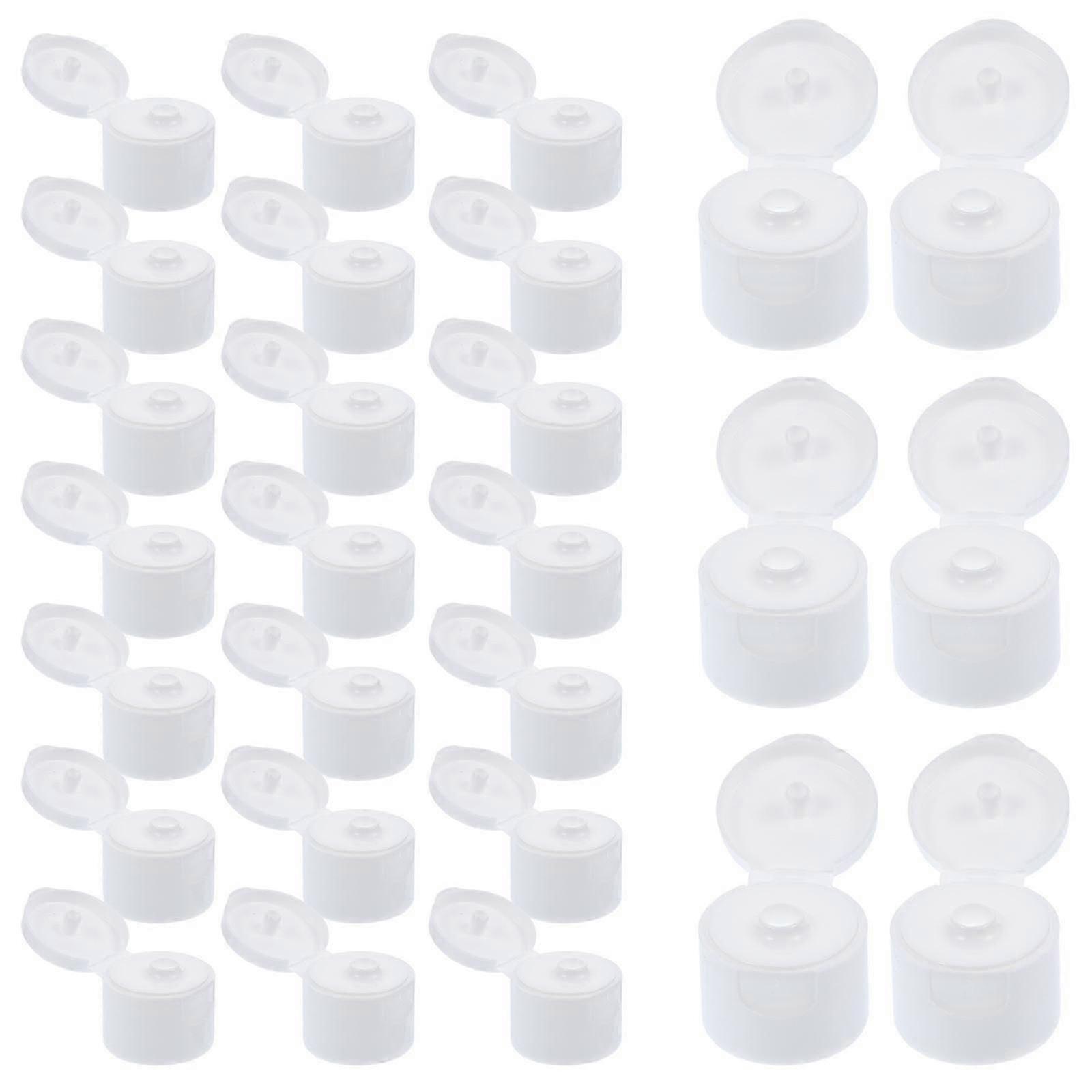 Pull-Type Leak-Proof Plastic Bottle Caps, 50Pcs, For 30mm Bottles