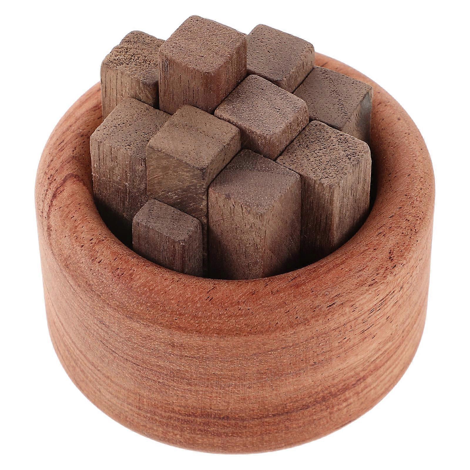Essential Oil Diffuser Woodpile Shape Diffuser for Car Use Brown Wood