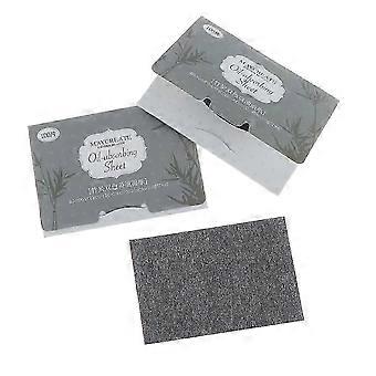 Fogli assorbenti per la pulizia del viso, 100 pezzi, carbone di bambù
