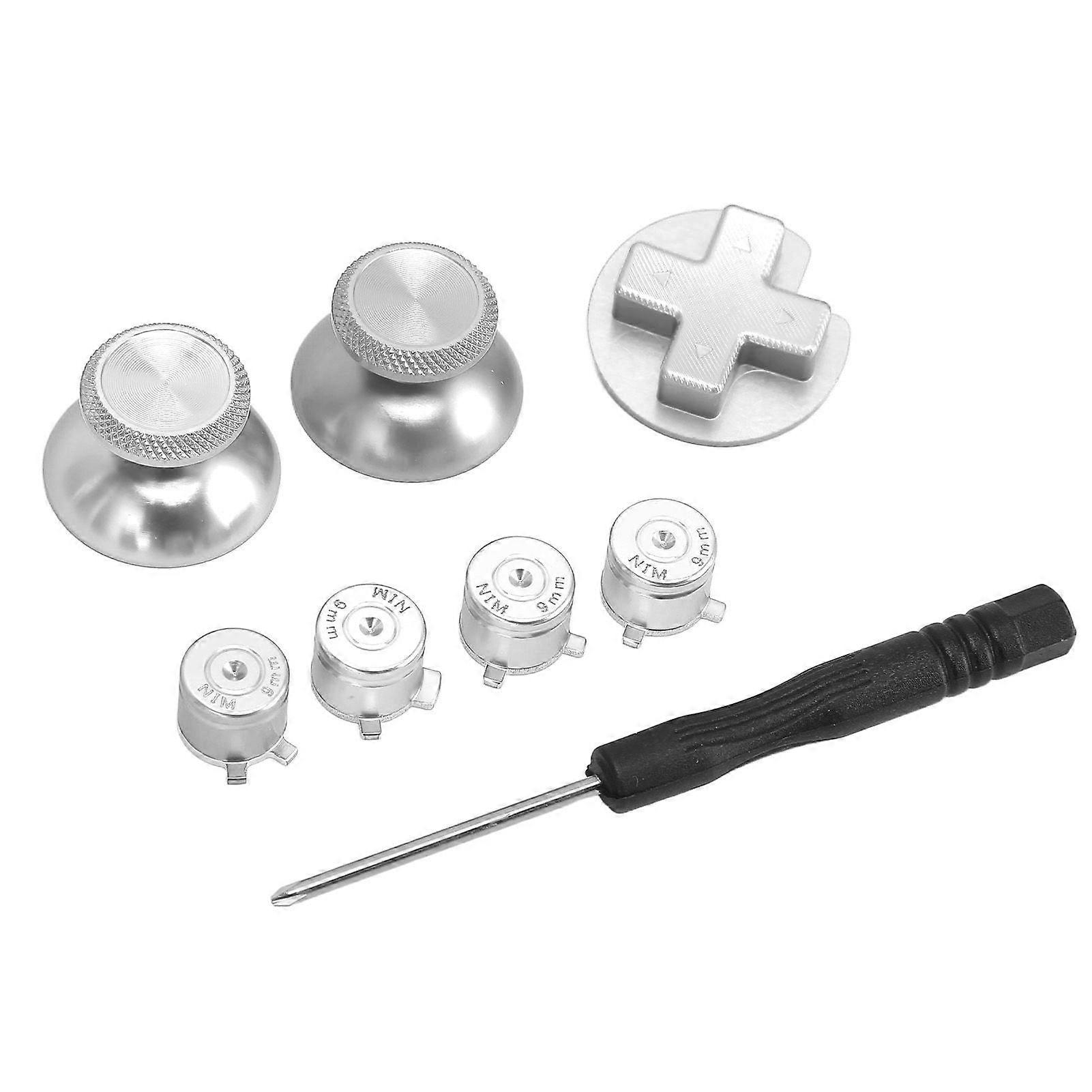 for Switch Pro Metal Button DIY Replacement Game Controller Metal Button for Switch Pro Gamepad Silver SH