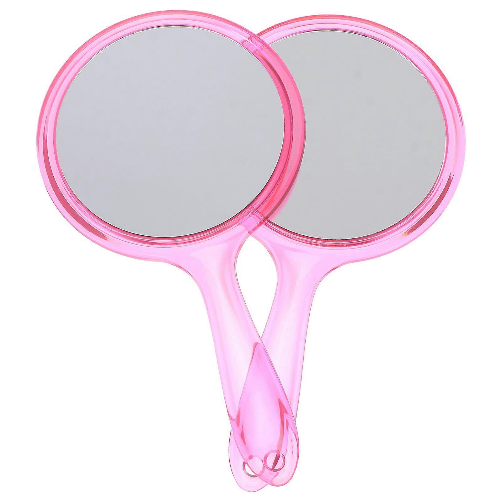 Makeup Mirror Double-Sided Handheld Magnifying Mirror 2Pcs with Handle