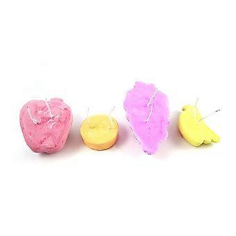 Teeth Grinding Stone for Pet Use Calcium Mineral 4Pcs Fruit Shape