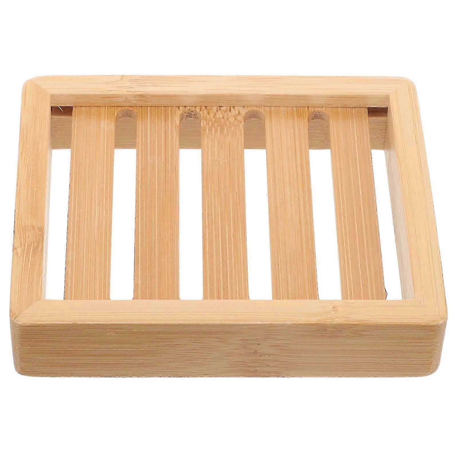 Bamboo Soap Dish for Sponge Storage 1Pcs Soap Drainer