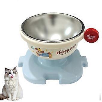 Elevated Cat Food Bowl - Stainless Steel Double Feeder for Spine Health