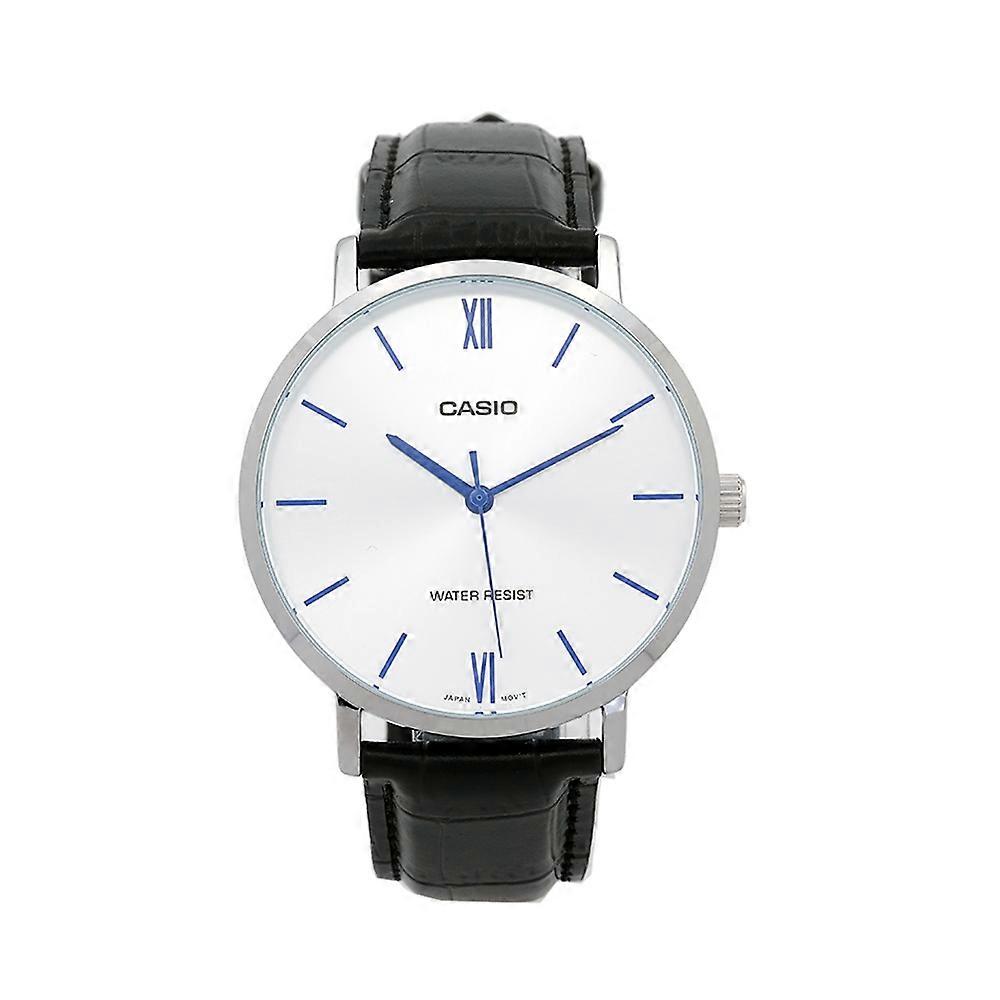 CASIO COLLECTION MINIMAL, LEATHER - BLACK