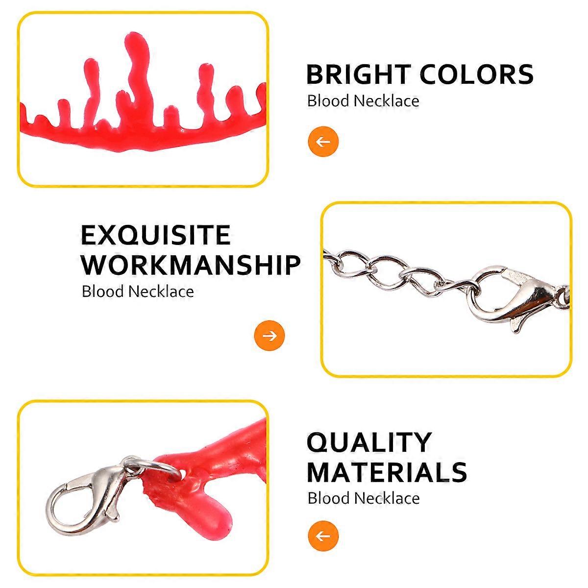 Necklace Red Plastic Function 3Pcs Halloween Costume