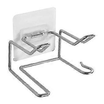 SNDO-Wall-mounted Hair Dryer Rack No Need To Punch (silver-1pack)
