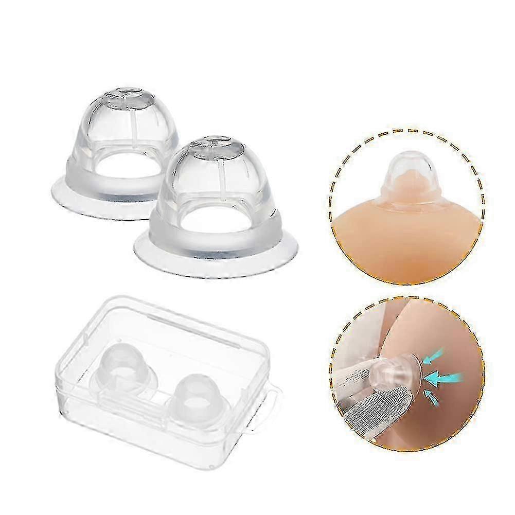 Nipple Corrector and Protector compatible withInverted Flat and Sensitive Nipples with Suction Shields and Pullers