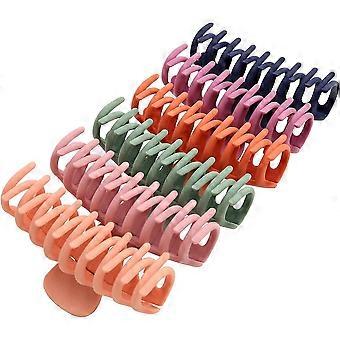 Hårkloklämmor för kvinnor, stora hår barrette klämmor för tjockt hår starkt håll Big Fashion Käke Hår Styling Tillbehör för kvinnor flickor (6st)