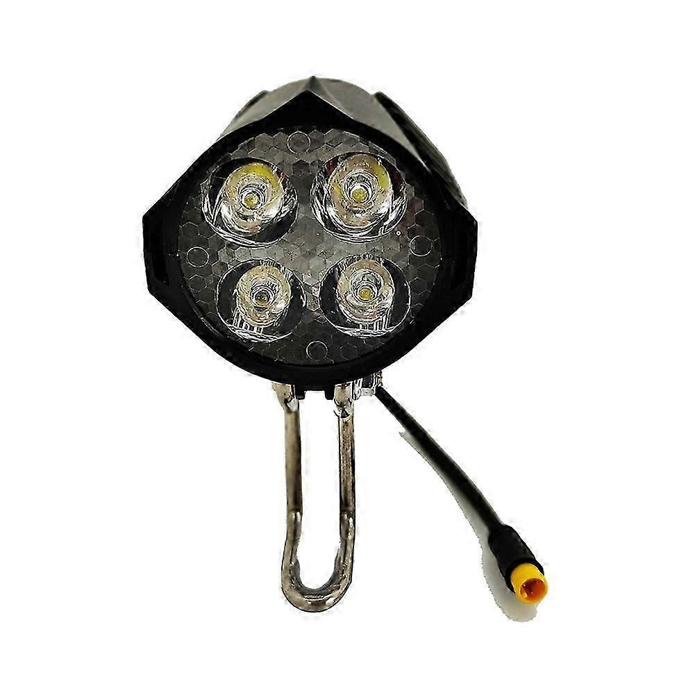 Elektrikli Bisiklet LED Far Aksesuarları 36V 48V Lamba 3 Pin Dahili Korna