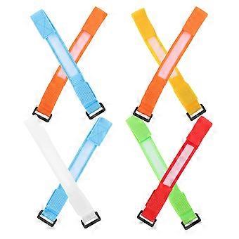 Sports Wristband Nylon Glowing Party Wristbands for Running Use 8Pcs