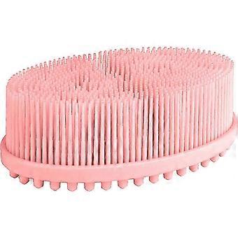 Silicone Bath Brush for Wet and Dry Use (Pink)