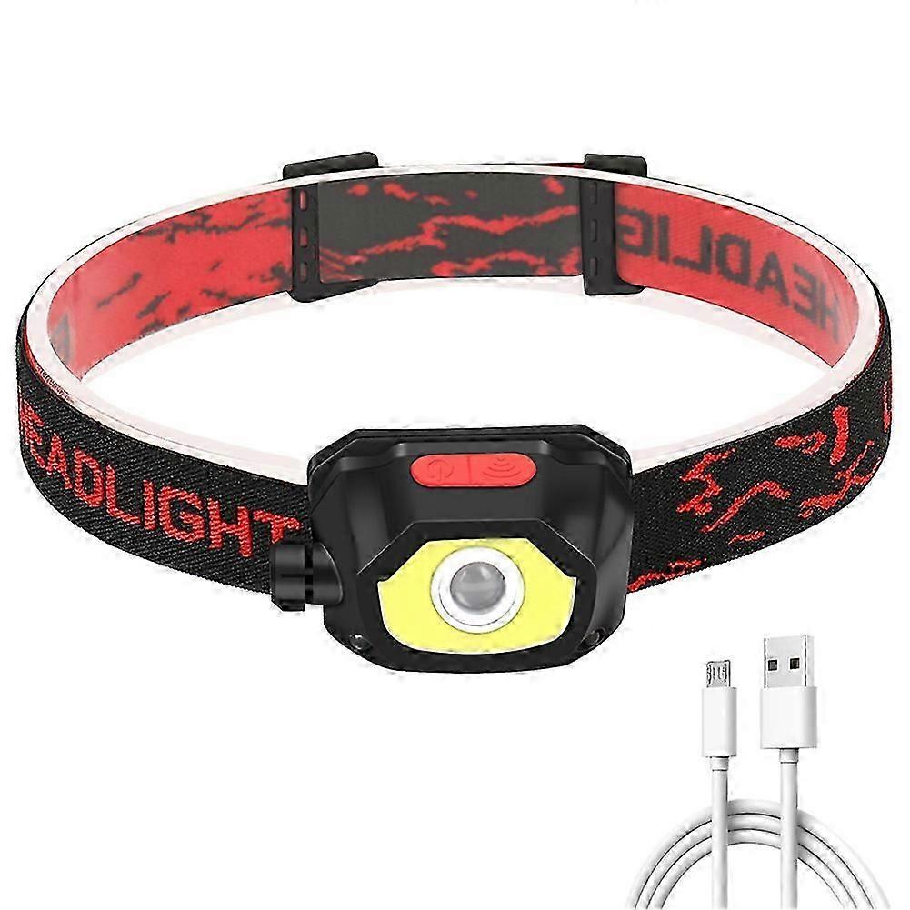 Powerful LED Headlamp USB COB Waterproof Outdoor Sensor Work Light Torch