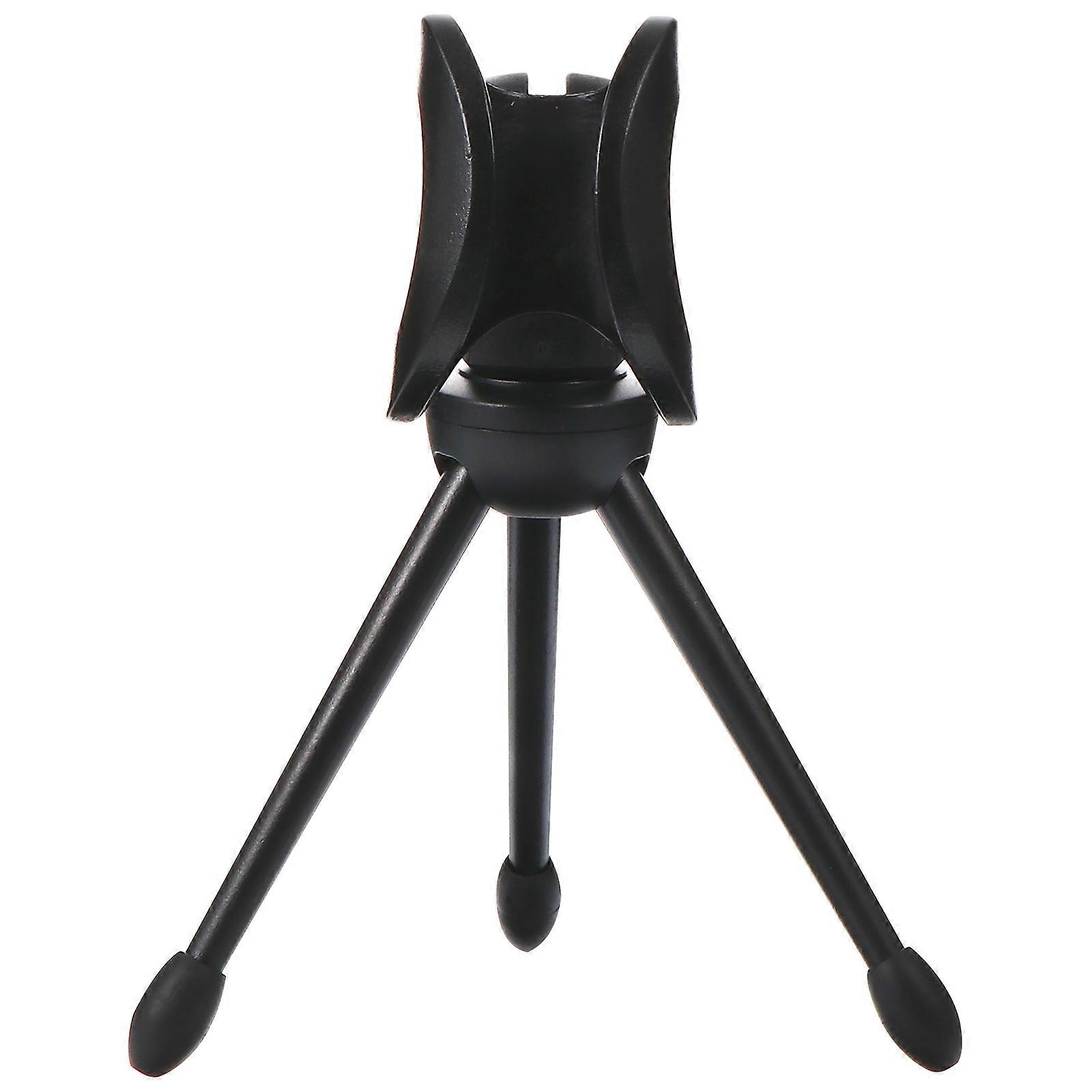 1 Set 2Pcs Plastic Microphone Tripods Practical Mic Table Stands Black