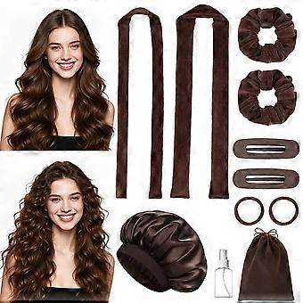 11 PCS Heatless Curls Overnight, Satin Heatless Hair Curler Set