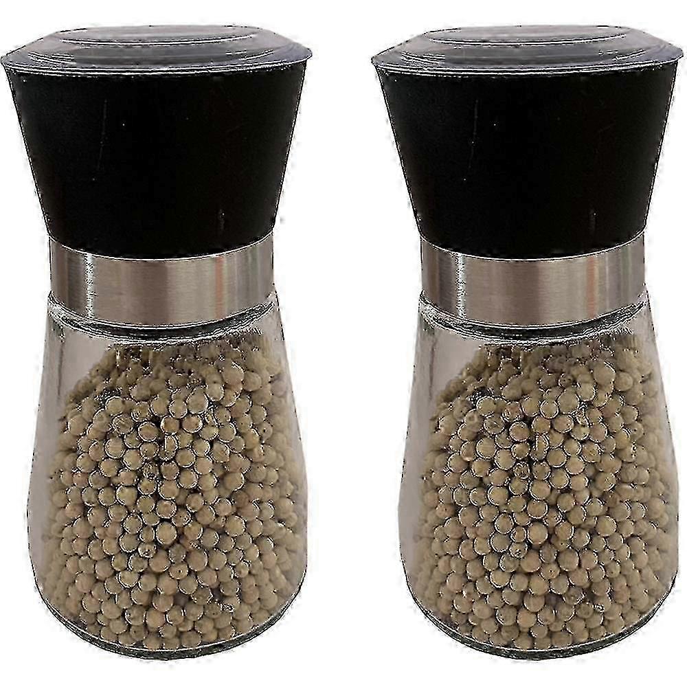 Salt And Pepper Grinder Set - Adjustable Spice Ceramic Grinders Mill Shaker compatible with Kitchen Table