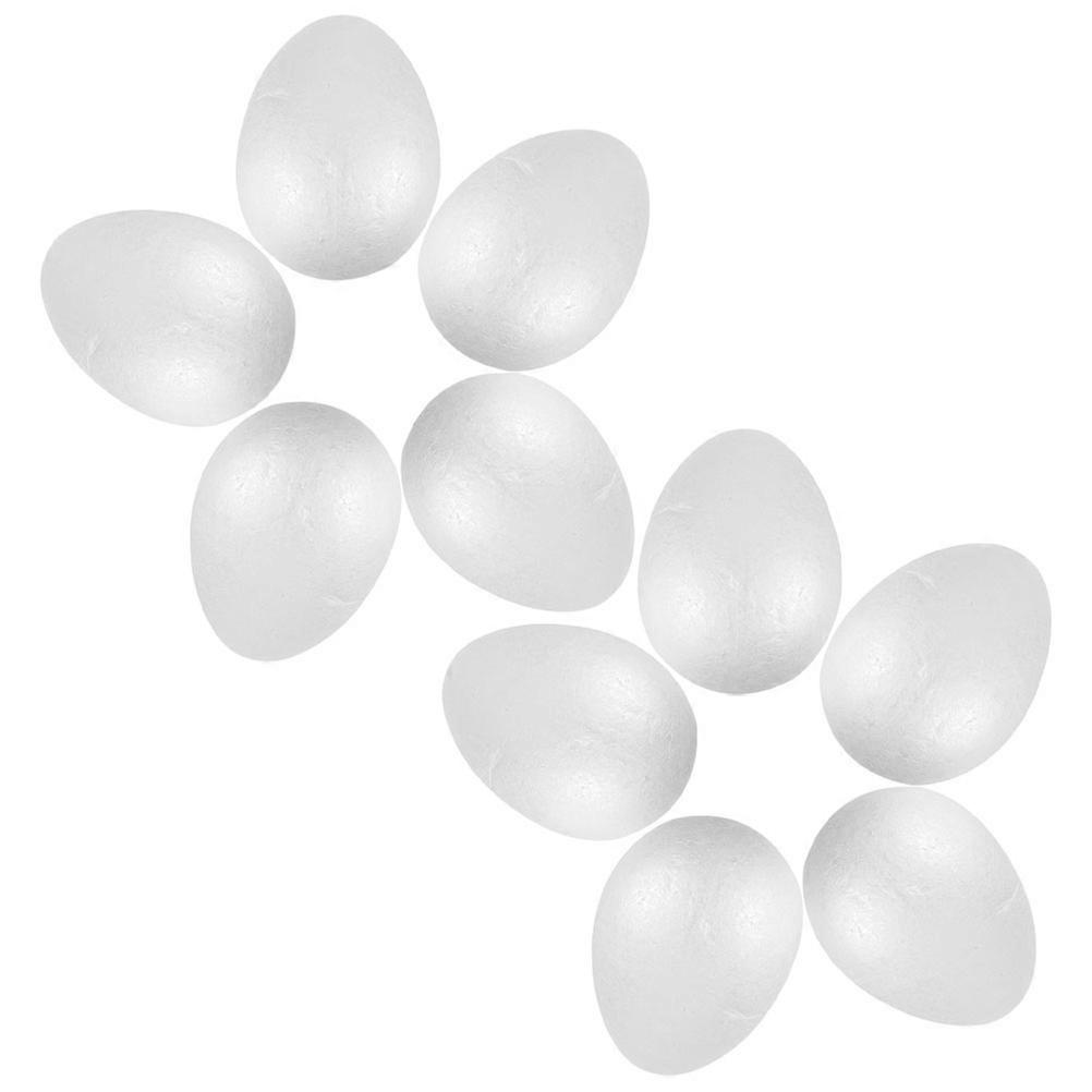 White Foams Easter Eggs Craft Eggs for DIY Decorating 30 Pieces