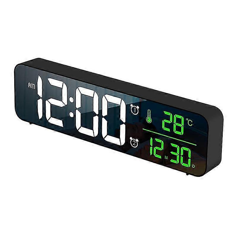 Large Screen Luminous Desktop Timer Temperature Display Alarm Clock with Music