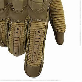 Gants de moto Hard Knuckle Respirant Bonne Adhérence Anti Glissement Plein Doigt Gants De Sports Motorisés pour Lumbering Heavy Industry Brown XL