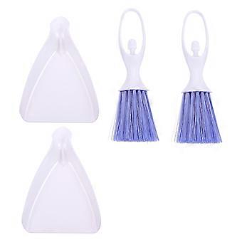 Pet Cleaning Tools Mini Brooms Dustpans for Cleaning 2Sets Random Color