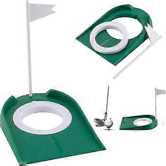Golf Putting Mat Practice Set with Cups and Flags for Indoor Outdoor Training Premium