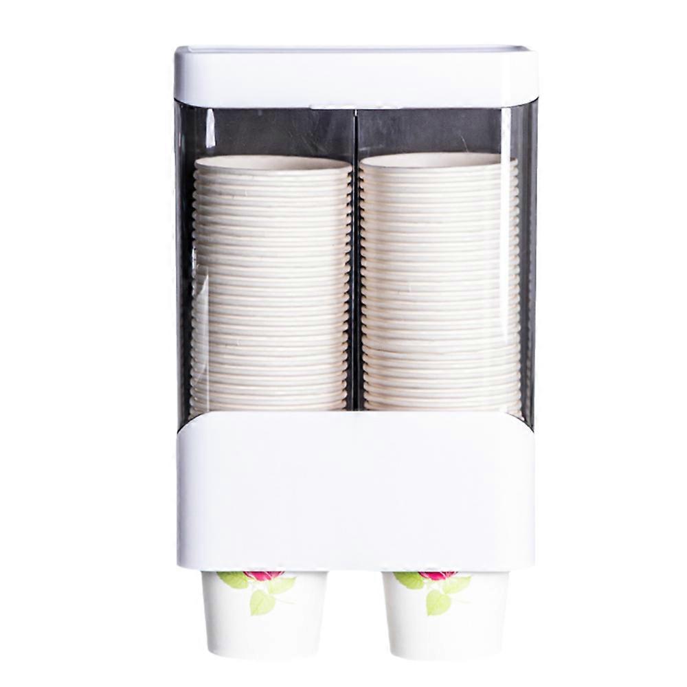 Space-Saving Dust-Proof Cup Dispenser with Visible Window