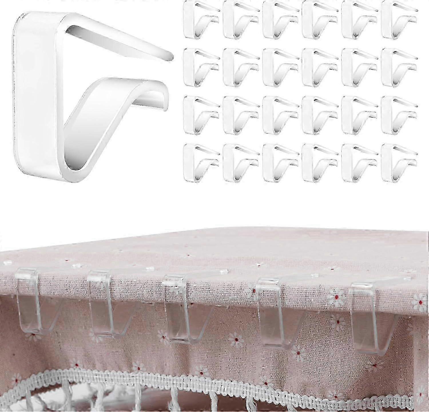 24Pcs Sturdy Clear Table Edge Holders