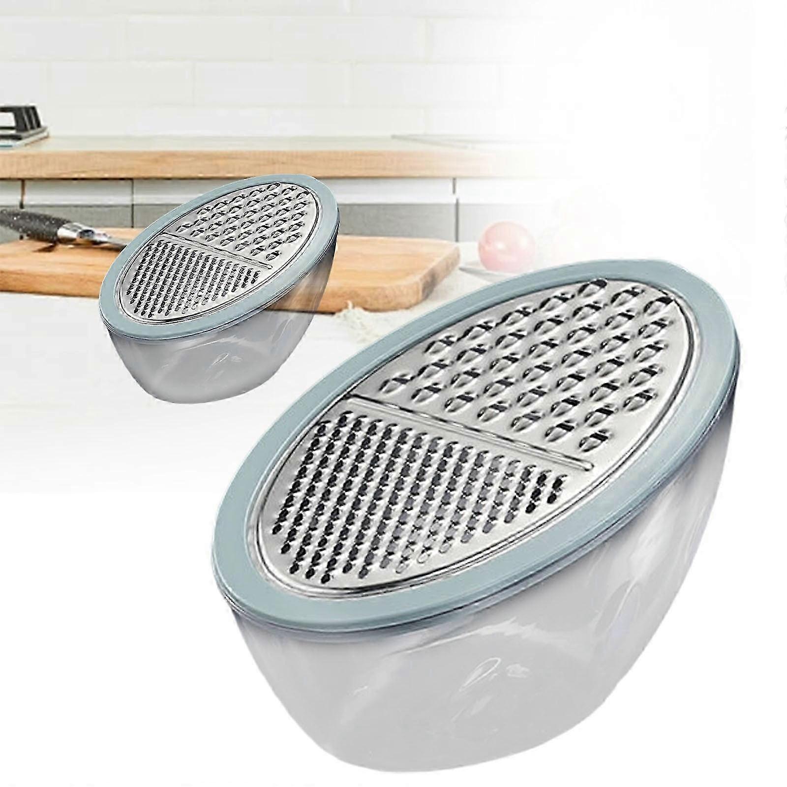 Dual-Surface Stainless Grater With Catch Basin