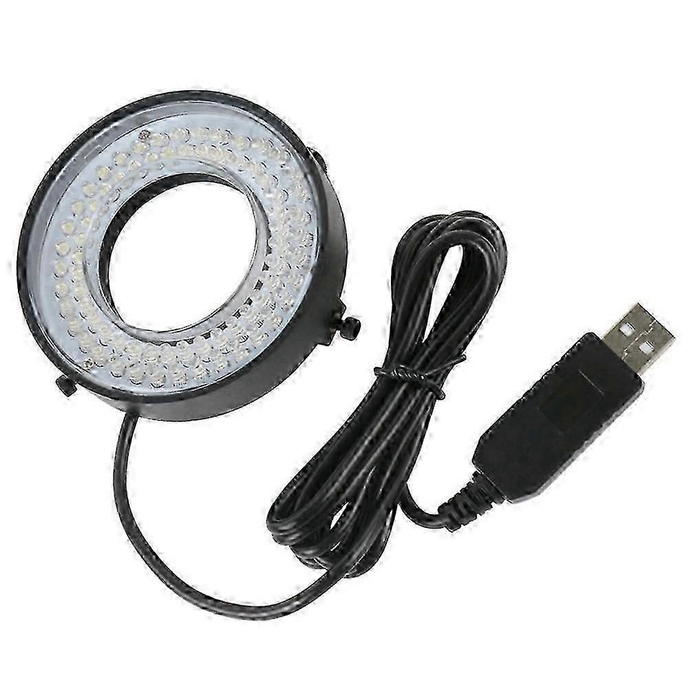 Microscope LED Ring Light 5W 100mm Adjustable Brightness 6500-7000K for Industrial Microscope Camera
