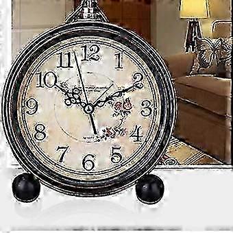 Retro Silent Metal Desk Clock
