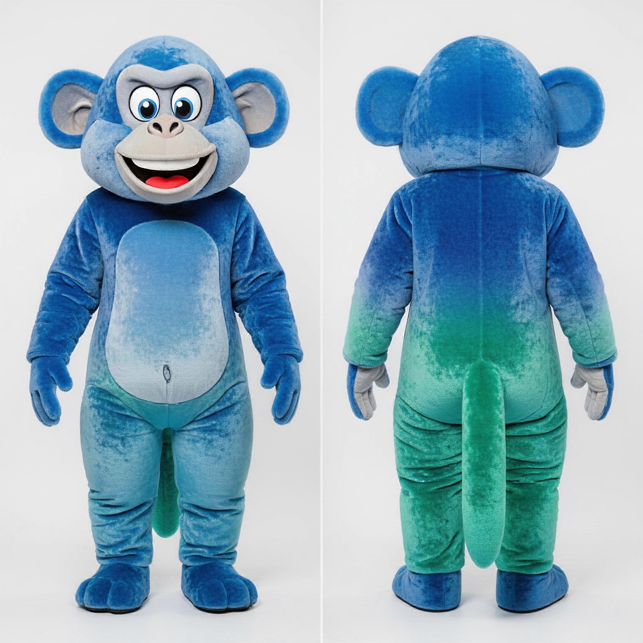 MASTICOT Sky Blue Playful Baboon Mascot