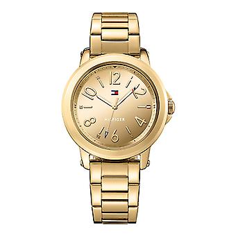 Tommy Hilfiger Ellie Quartz analoge Women's horloge met roestvrijstalen armband in goud 1781751