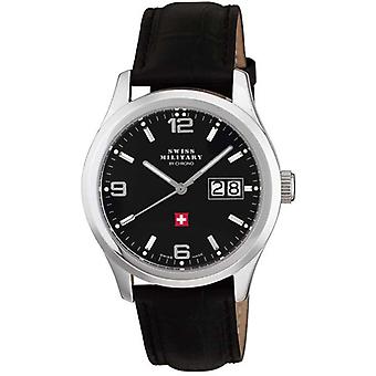 Swiss Military Quartz Analog Man Watch with Cowskin Bracelet SM34004.05