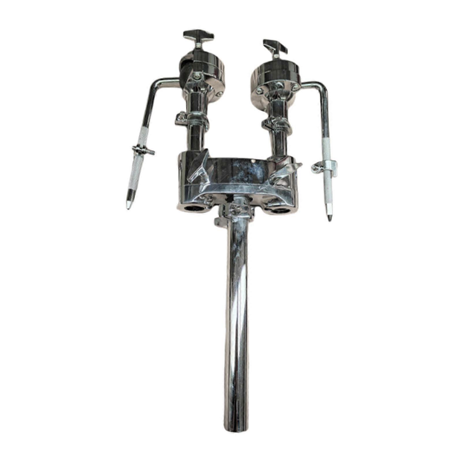 Double Drum Mount with Dual Bracket Design, Quick Angle Adjustment, Universal Stand for Studio and Gig