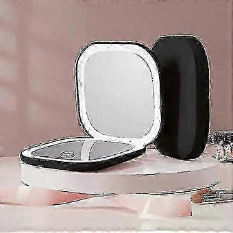 Portable LED Makeup Mirror 1 2 3x Magnification Three Light Sources Foldable
