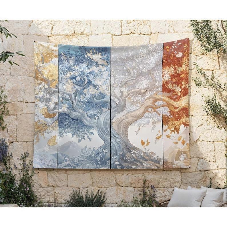 Big Oak Four Seasons Tapestry