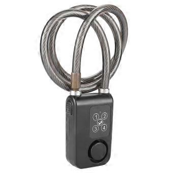 110dB Smart Waterproof Passwort Fahrradschloss Anti-Diebstahl-Alarm-Schlossbatterien nicht im Lieferumfang enthalten