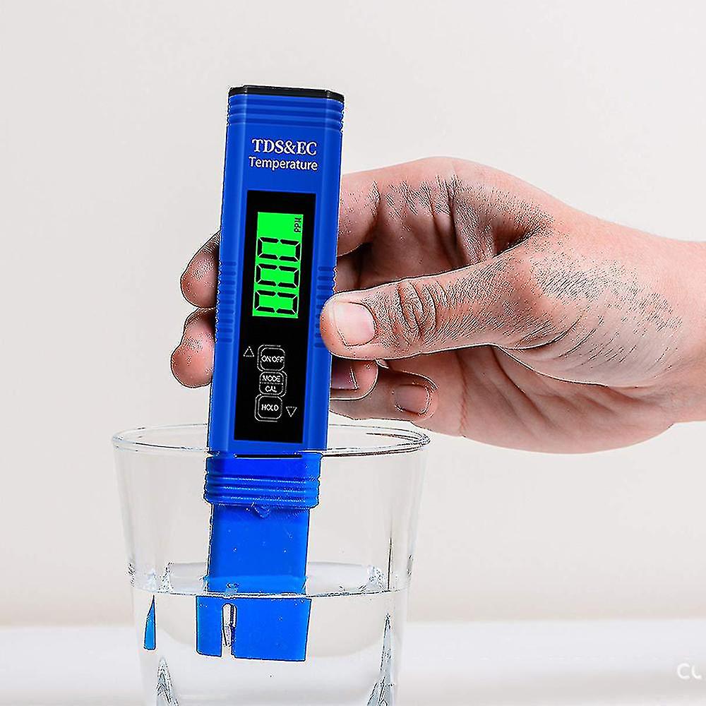 Tds Tester 3-in-1 Tds Ec  Temperature Meter Ultrahigh Accuracy Digital Water Quality Tds Tester (blue)