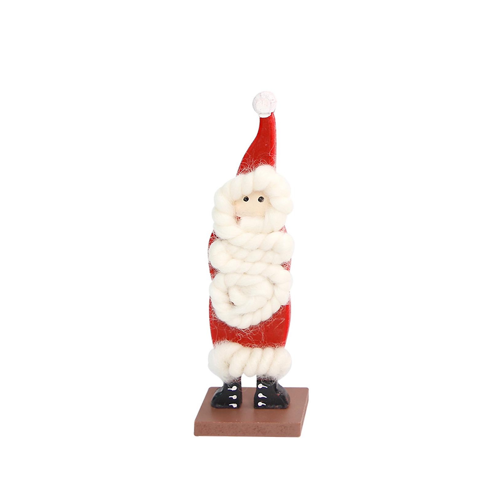 Indoor Window Decorations Standing Figure Wooden Snowman Christmas Set Supplies