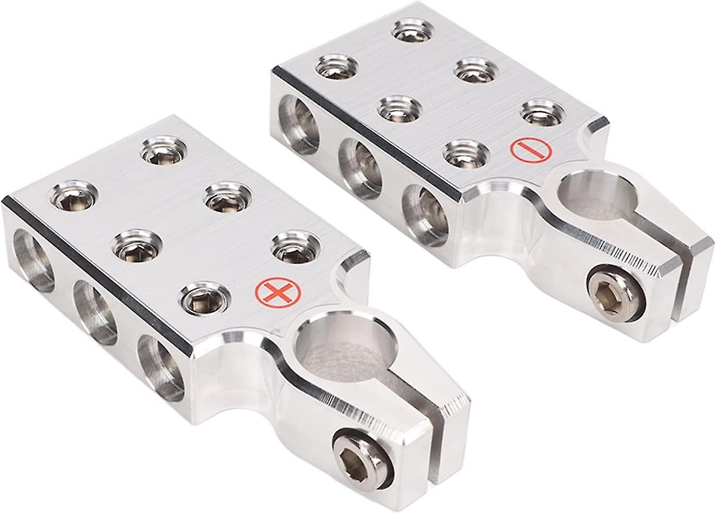 Battery Terminal Clips Positive And Negative Battery Top Post Clips (silver) (2pcs)