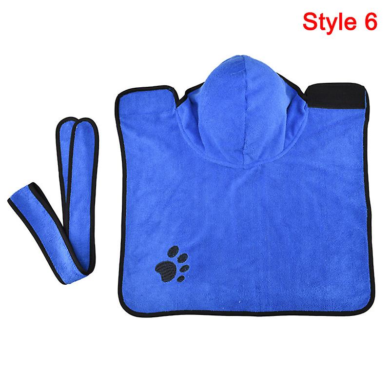 Super Absorbent Pet Towel Soft Dog Bathrobe With Hood And Belt For Large Medium Small Dogs New