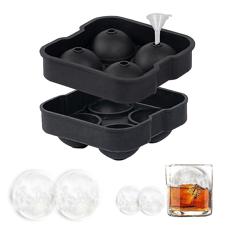 4 Ball Ice Tray Silicone Mold, 2pcs
