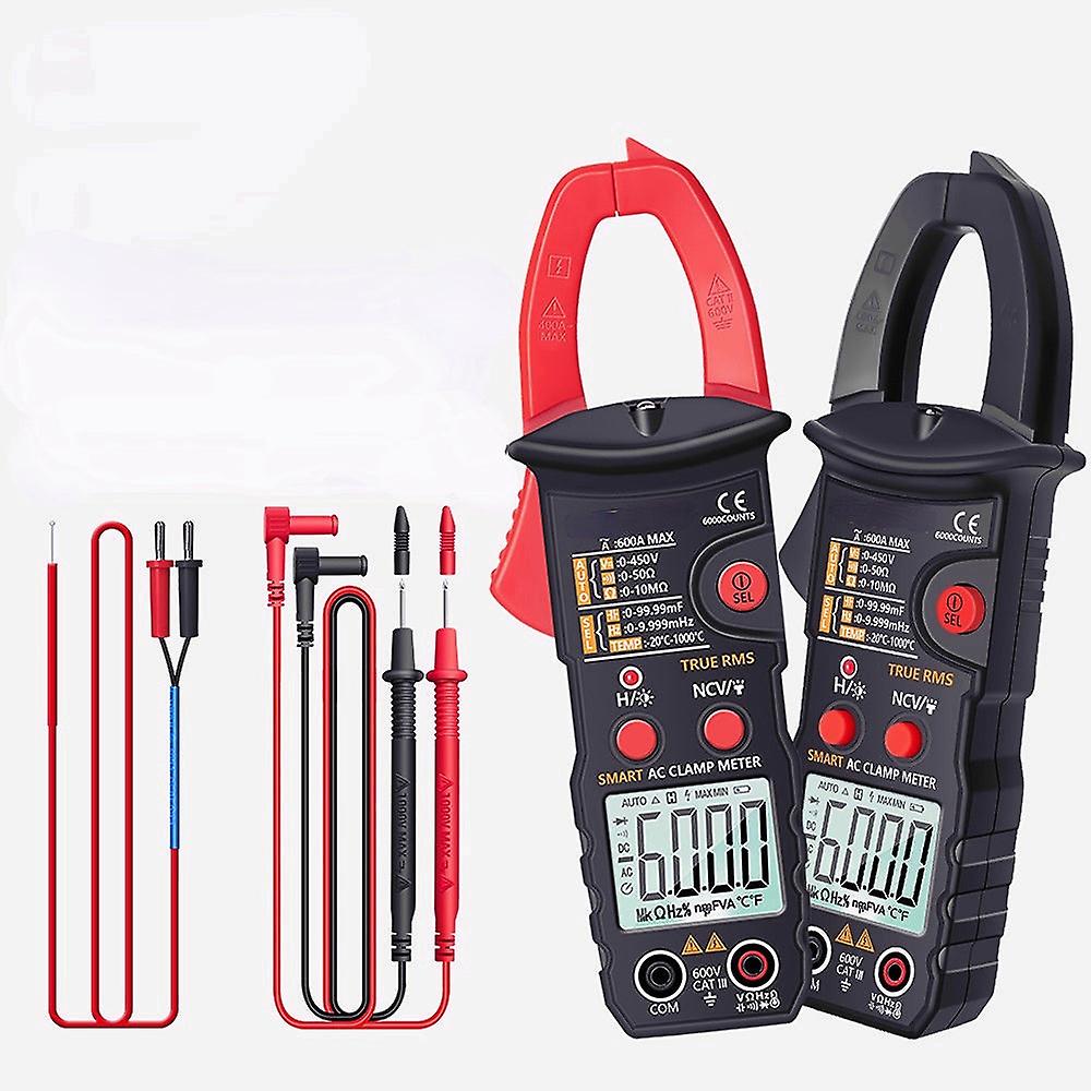 Professional Digital Clamp Multimeter, 6000 Counts, True Rms Ac/dc Voltage And Current Tester