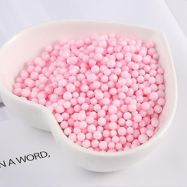 Pink 2 4mm Sweet Color Round Foam Ball Diy H made Slime Material Box Makeup Bucket