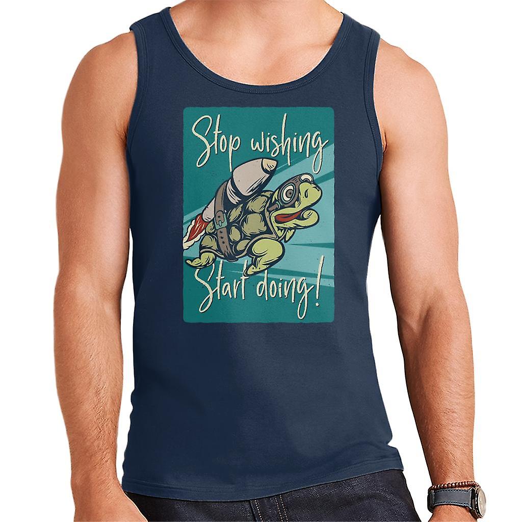 Turtle Jetpack Stop Thinking Start Doing Men's Vest