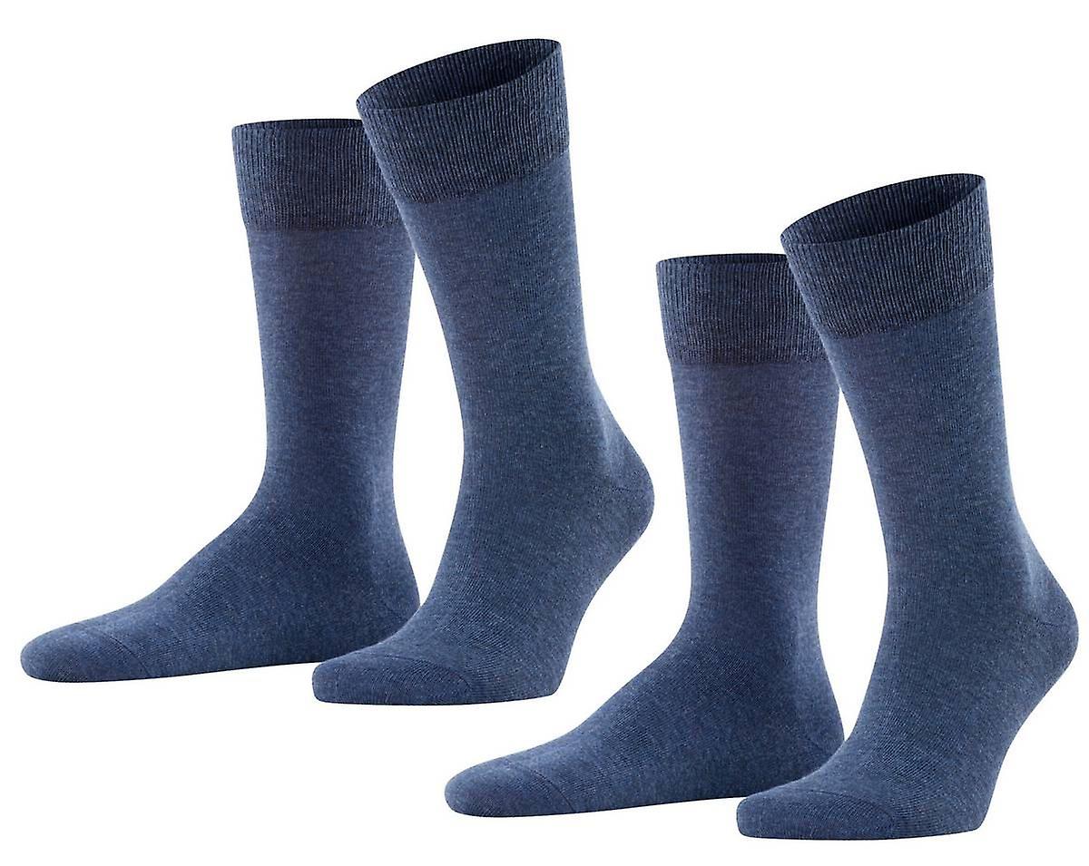 Falke Happy 2 Pack Socks - Navy Mel